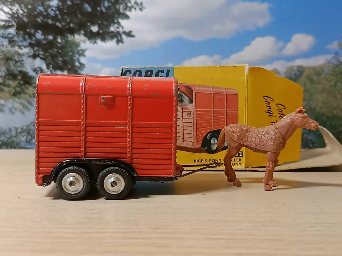 102 Rice Pony Trailer In Red (Rare Edition) With Original Box 1