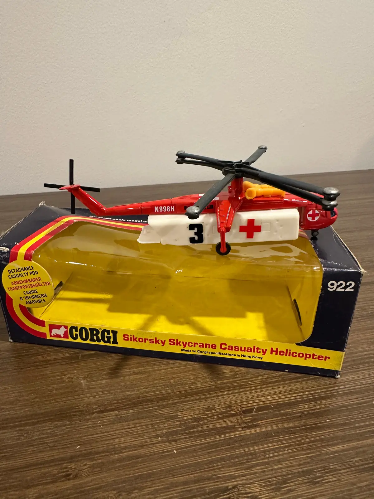 Corgi Toys 922 Sikorsky Helicopter With Original Box 1
