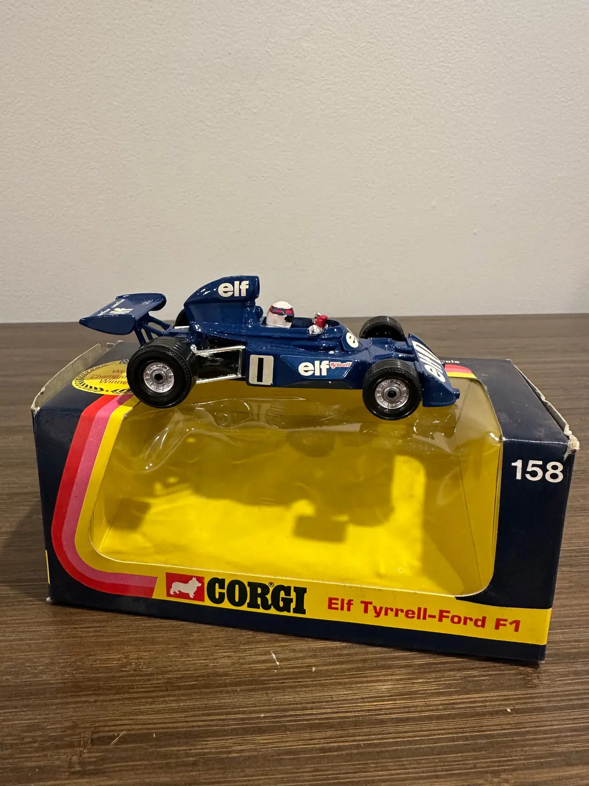 Corgi Toys 158 Elf Tyrrell-Ford Racing Car With Original Box 1