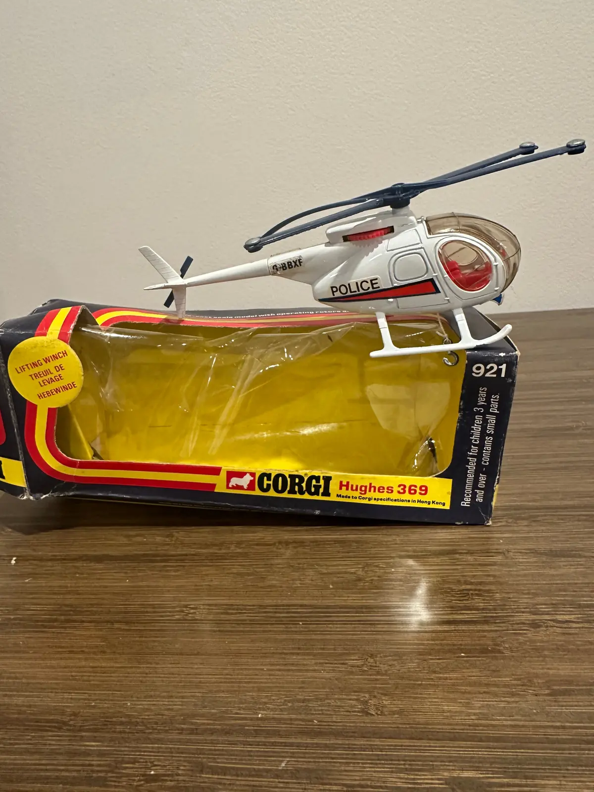 Corgi Toys 921 Hughes 369 Helicopter With Original Box 1