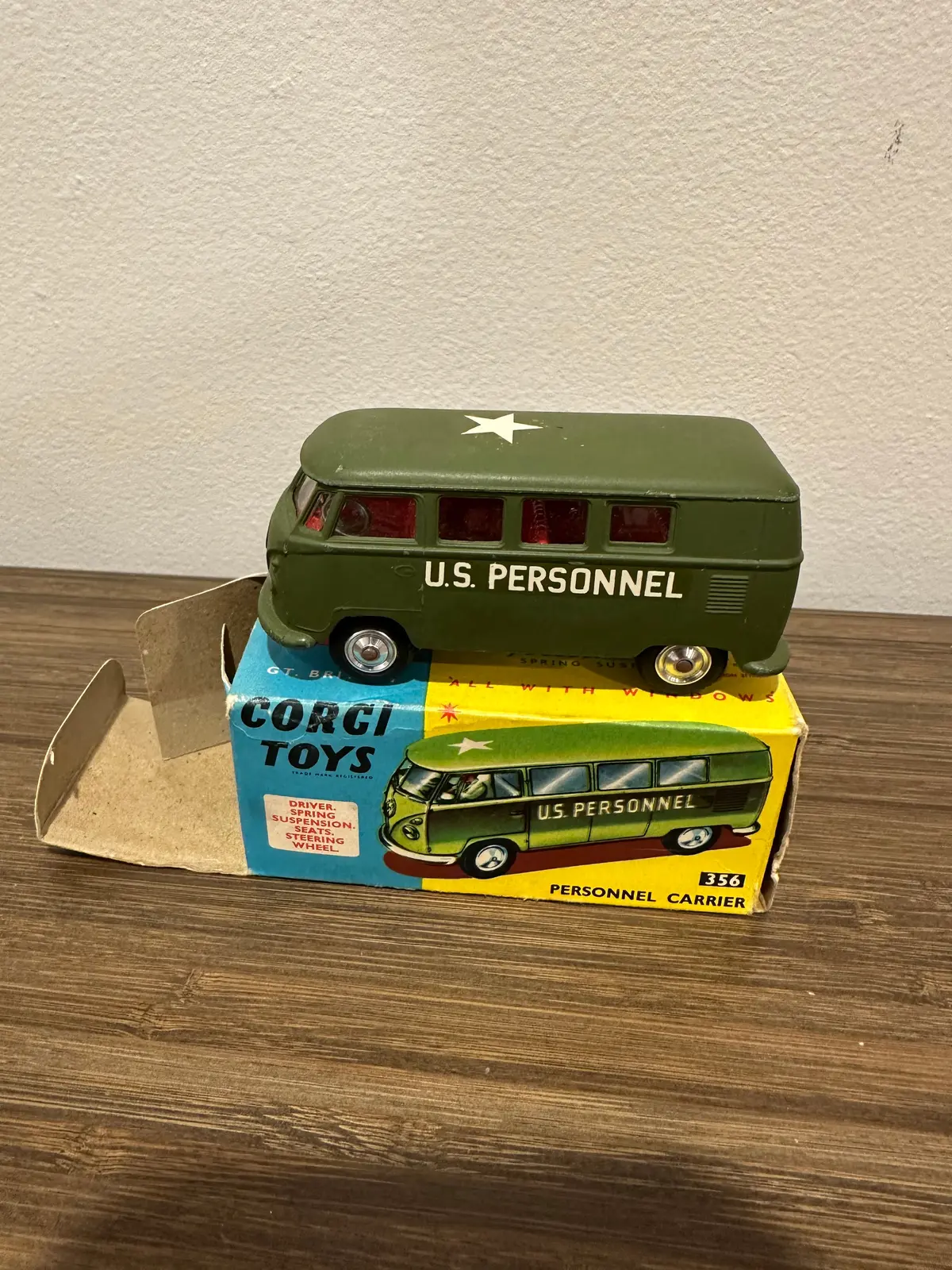 Corgi Toys 356 Vw Personnel Carrier With Original Box 1
