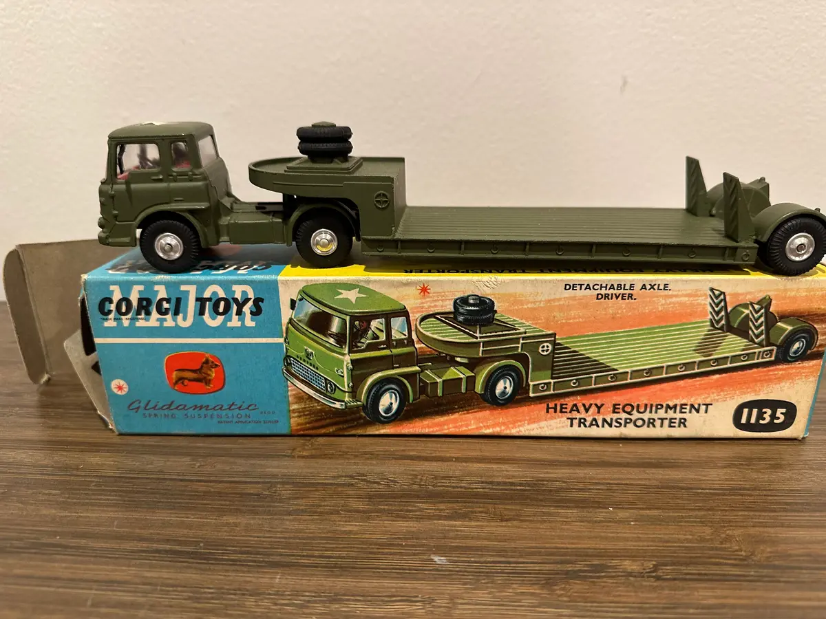 Corgi Major 1135 Army Heavy Equipment Transporter With Original Box 1