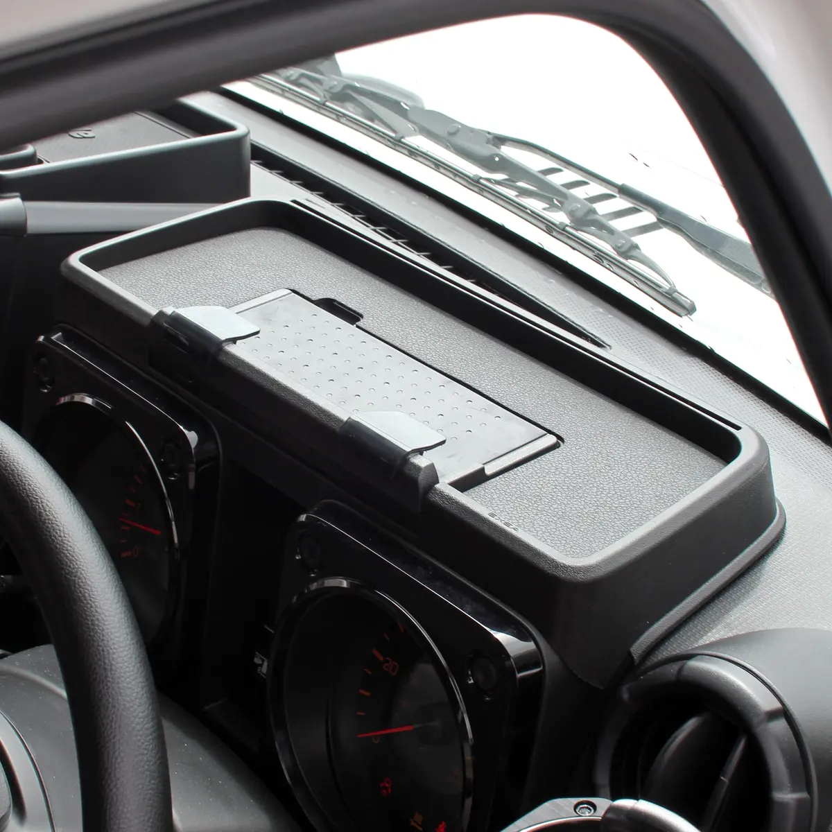 Dashboard Storage Tray With Phone Holder & Wireless Charger For Suzuki Jimny (2018+) 1
