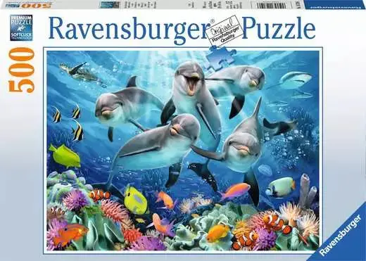 Ravensburger 500Pc - Dolphins In The Coral Reef 1