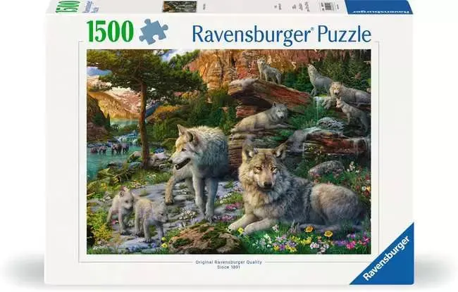 Ravensburger 1500Pc - Wolves In Spring 1