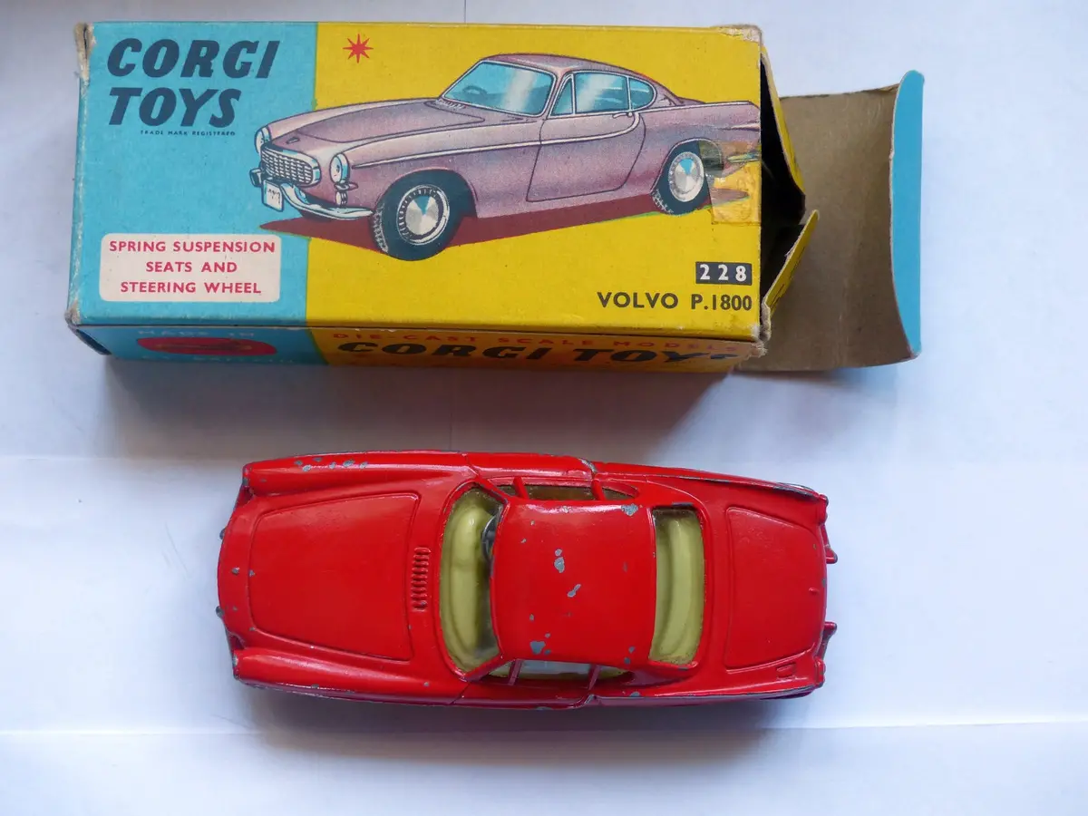 228 Volvo P1800 In Orange-Red With Original Box 1