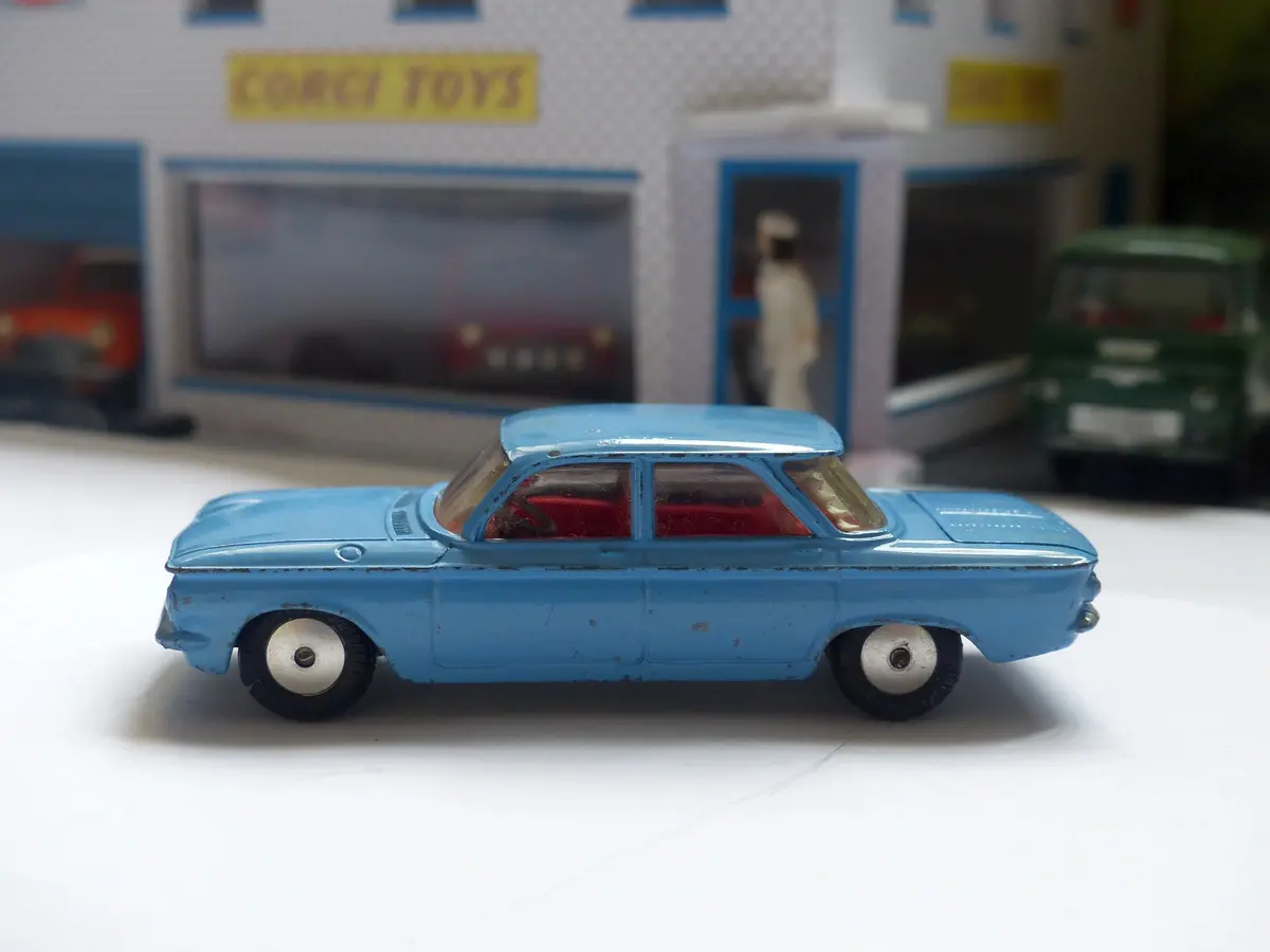 229 Chevrolet Corvair In Pale Blue *With Red Interior* 1