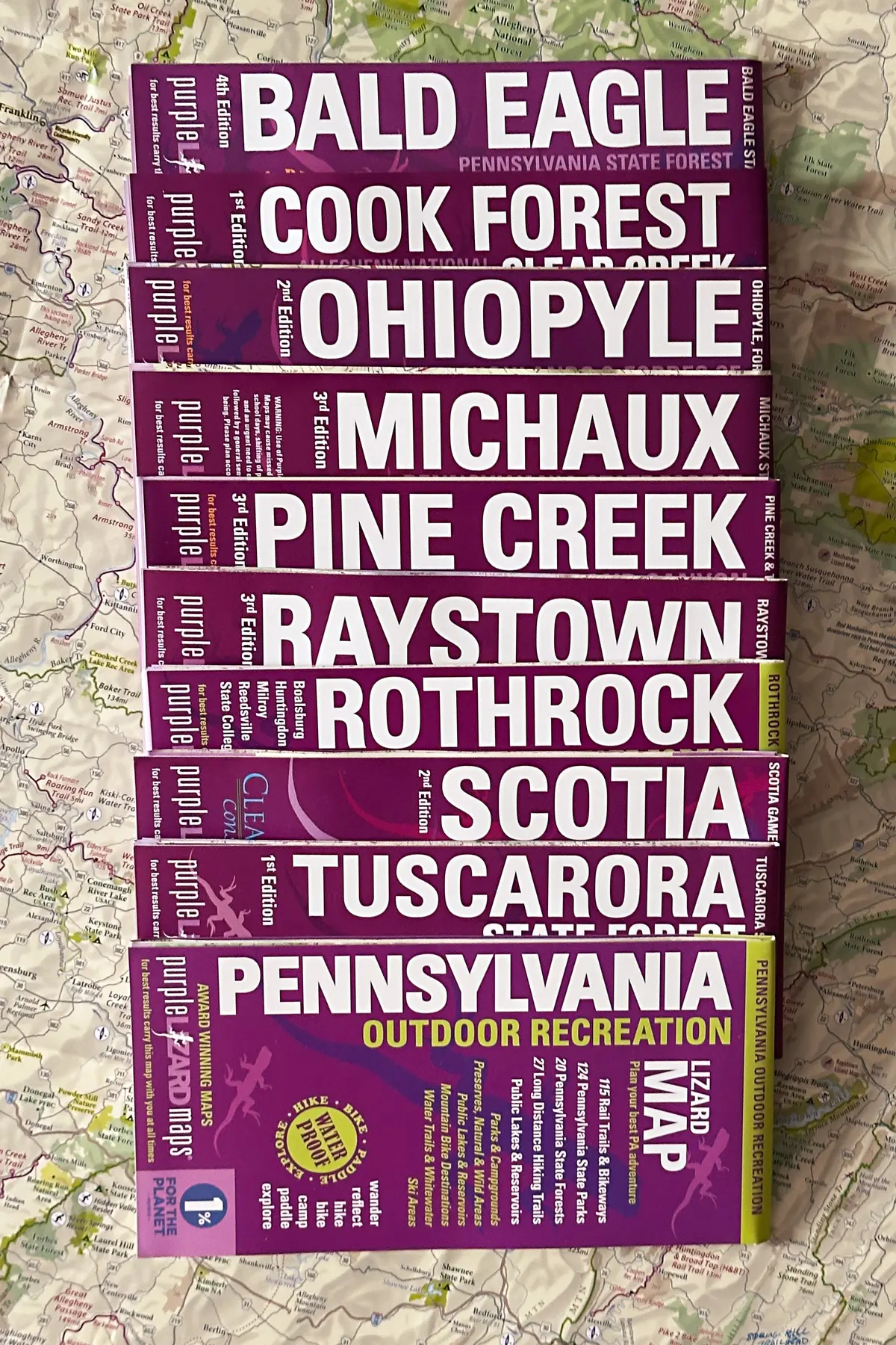 Purple Lizard Pa Adventure Pack: All Of The Pennsylvania State Forest Maps! 1