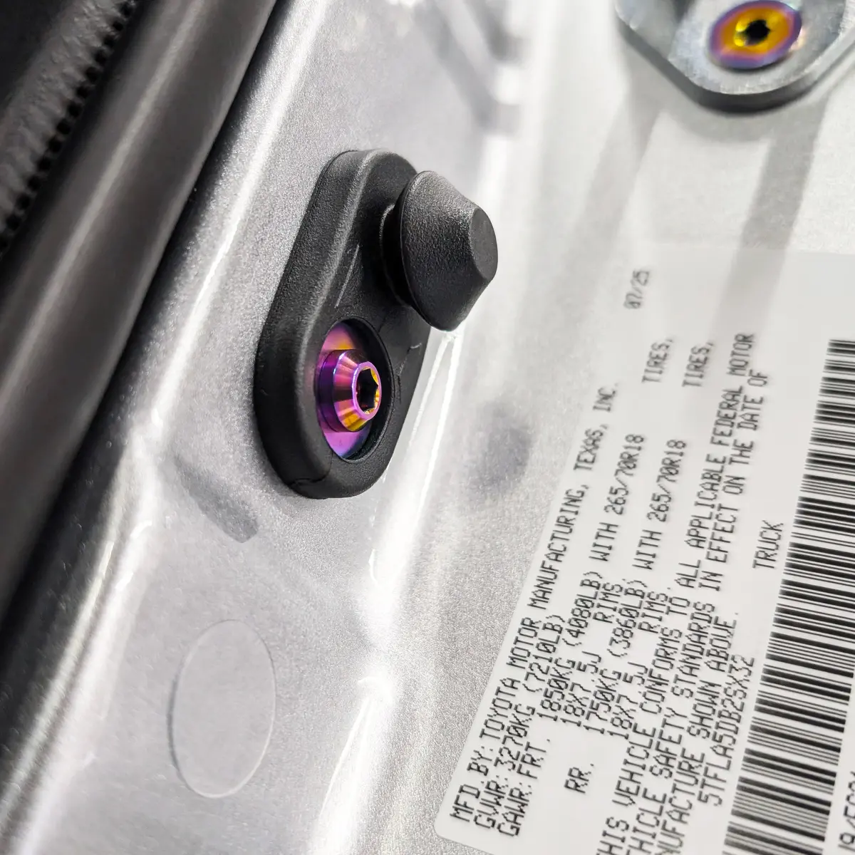 Zspec Door-Jams Fastener Kit For The '22+ Tundra Xk70, Grade-5 Titanium 4