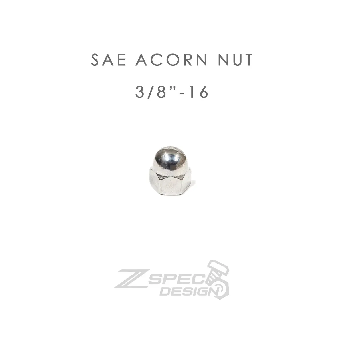 Zspec 3/8"-16 Sae Acorn Nuts, Sus304 Stainless, 10-Pack 1