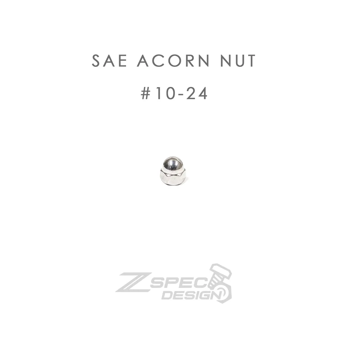 Zspec #10-24 Sae Acorn Nuts, Sus304 Stainless, 10-Pack 1
