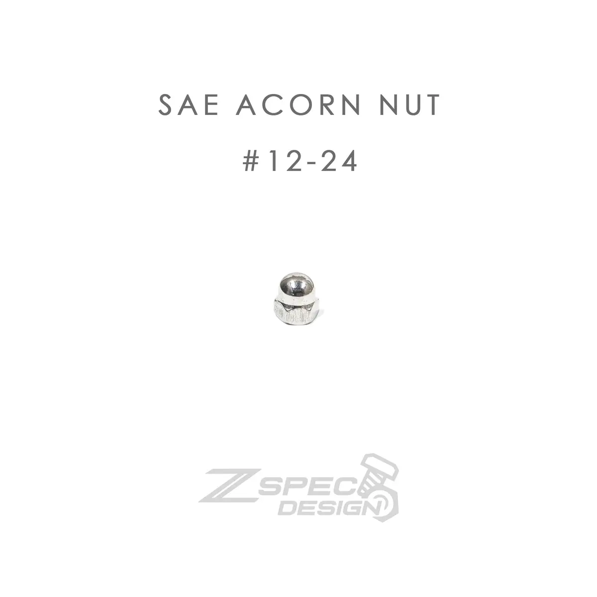 Zspec #12-24 Sae Acorn Nuts, Sus304 Stainless, 10-Pack 1