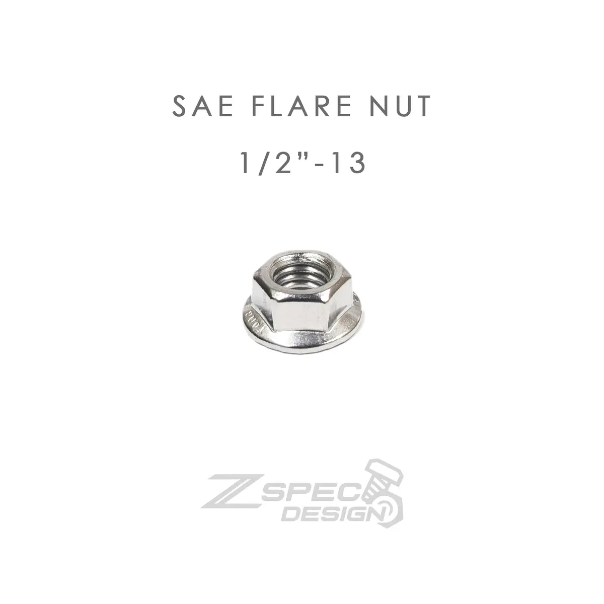 Zspec 1/2"-13 Sae Flare Nuts, Sus304 Stainless Steel, 10-Pack 1