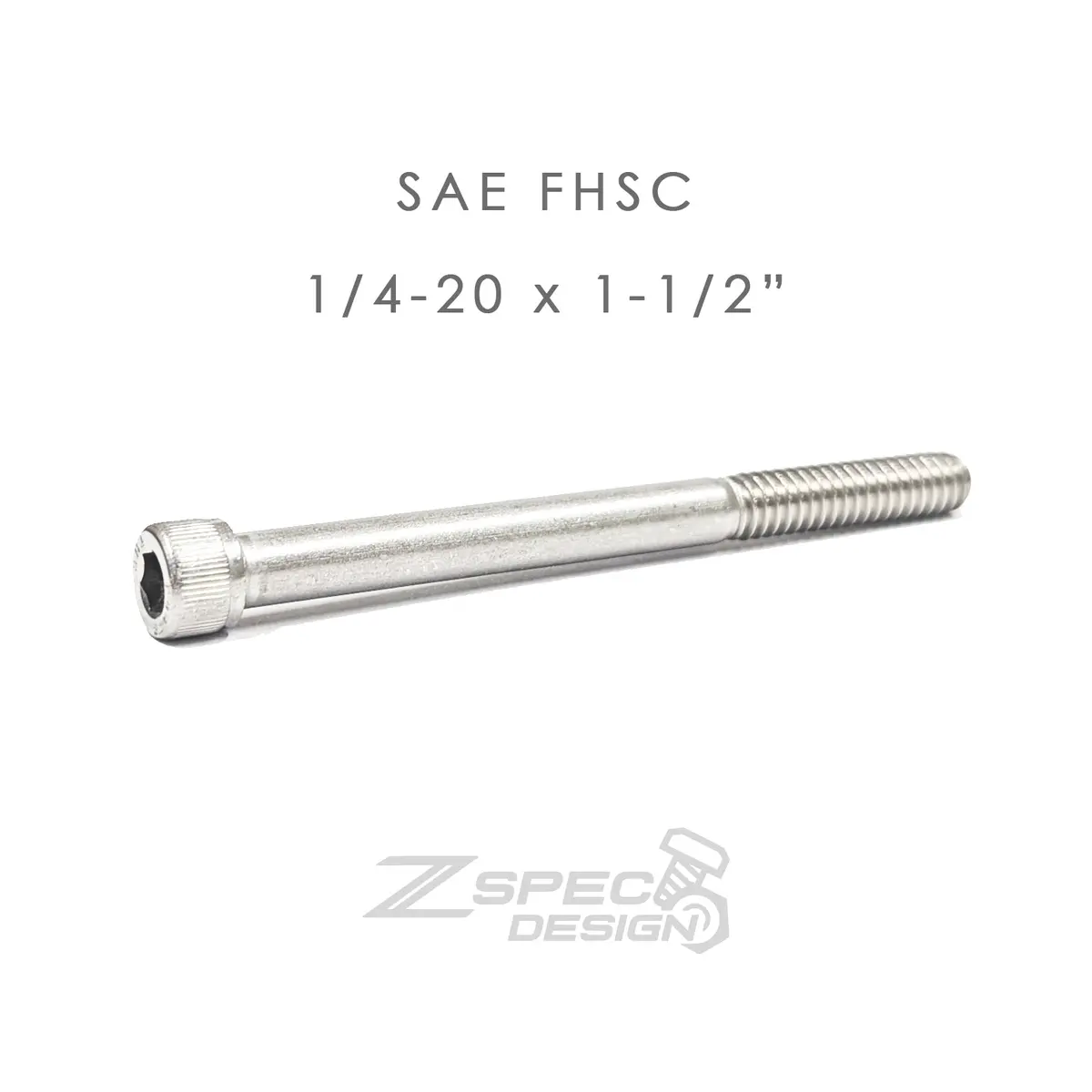 Zspec 1/4-20X1-1/2" Sae Socket-Cap Shsc Fasteners, Stainless, 10-Pack 1