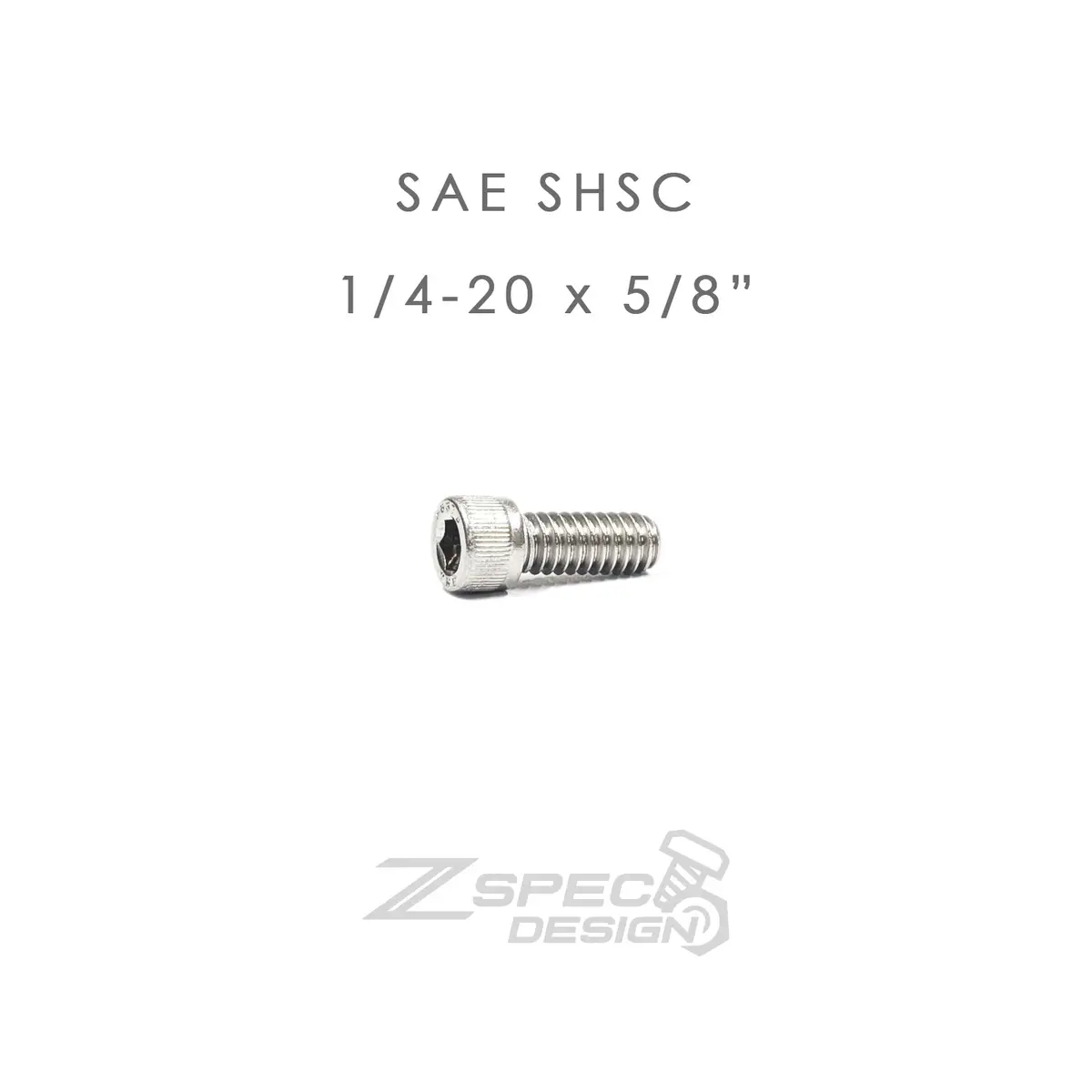 Zspec 1/4-20X5/8" Sae Socket-Cap Shsc Fasteners, Stainless, 10-Pack 1