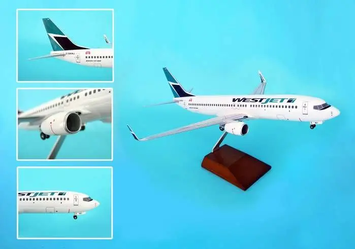 Westjet 737-800 W/Gear & Wood Stand 1