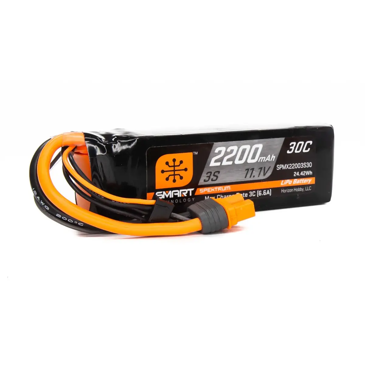 Smart 11.1V 3S Lipo Battery, 30C 2200Mah, Ic3 1
