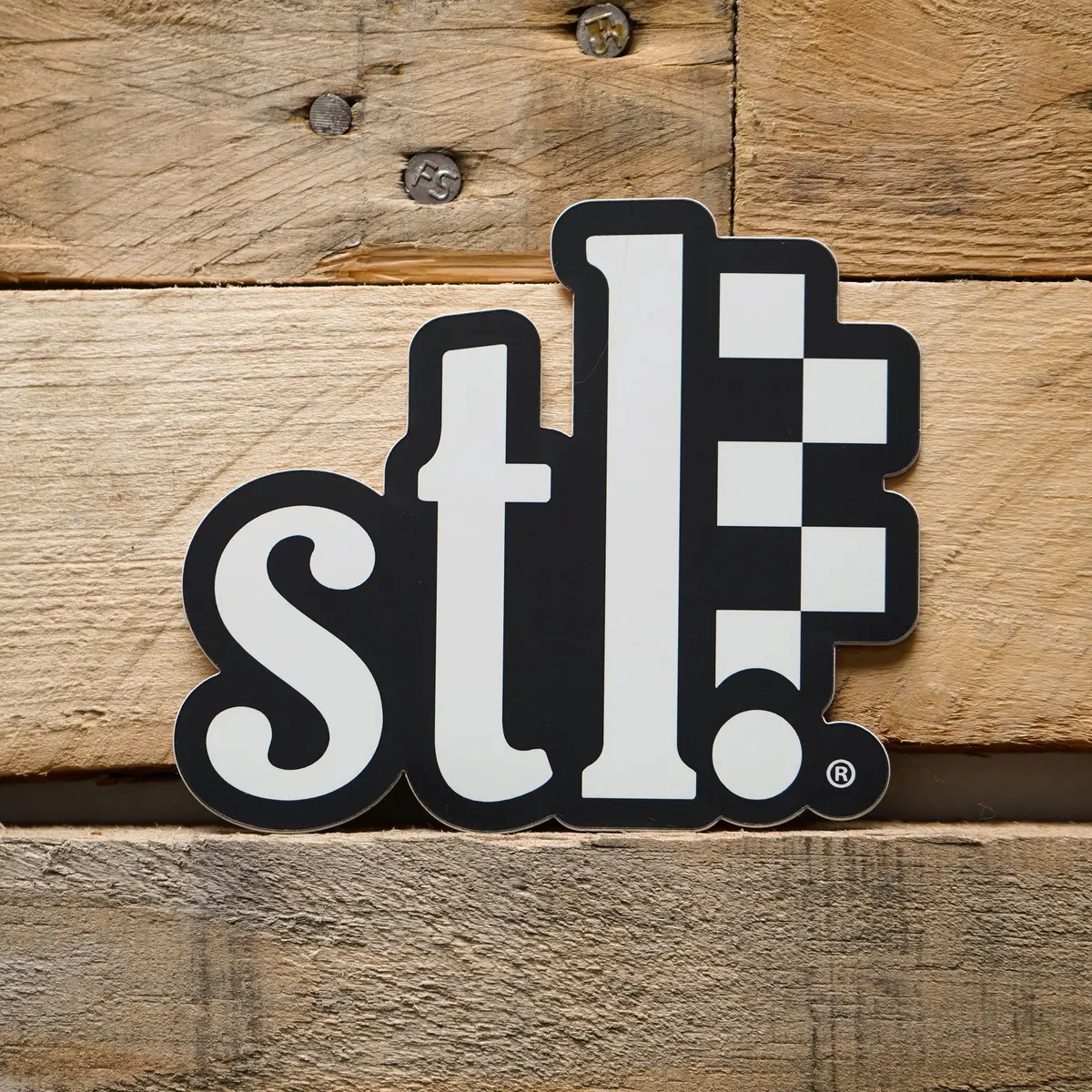 Stl White/Black Slap Sticker 1