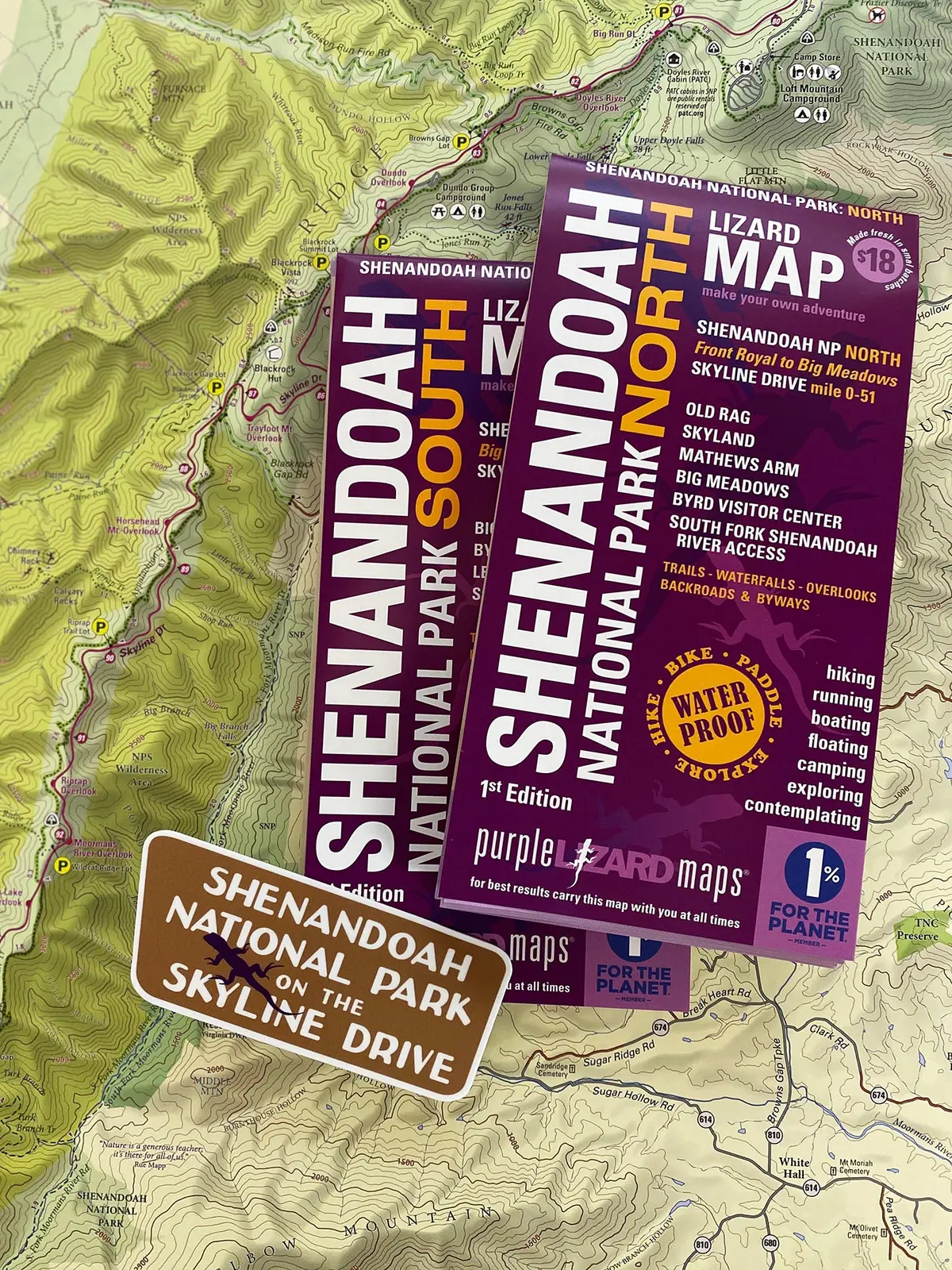 Shenandoah National Park Lizard Maps, Virginia 1