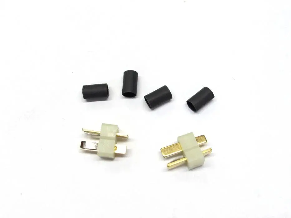 Deans Hw High Temp - Ultra Plug White (2 Pack Male) 1/4" Shrink Tubing 1