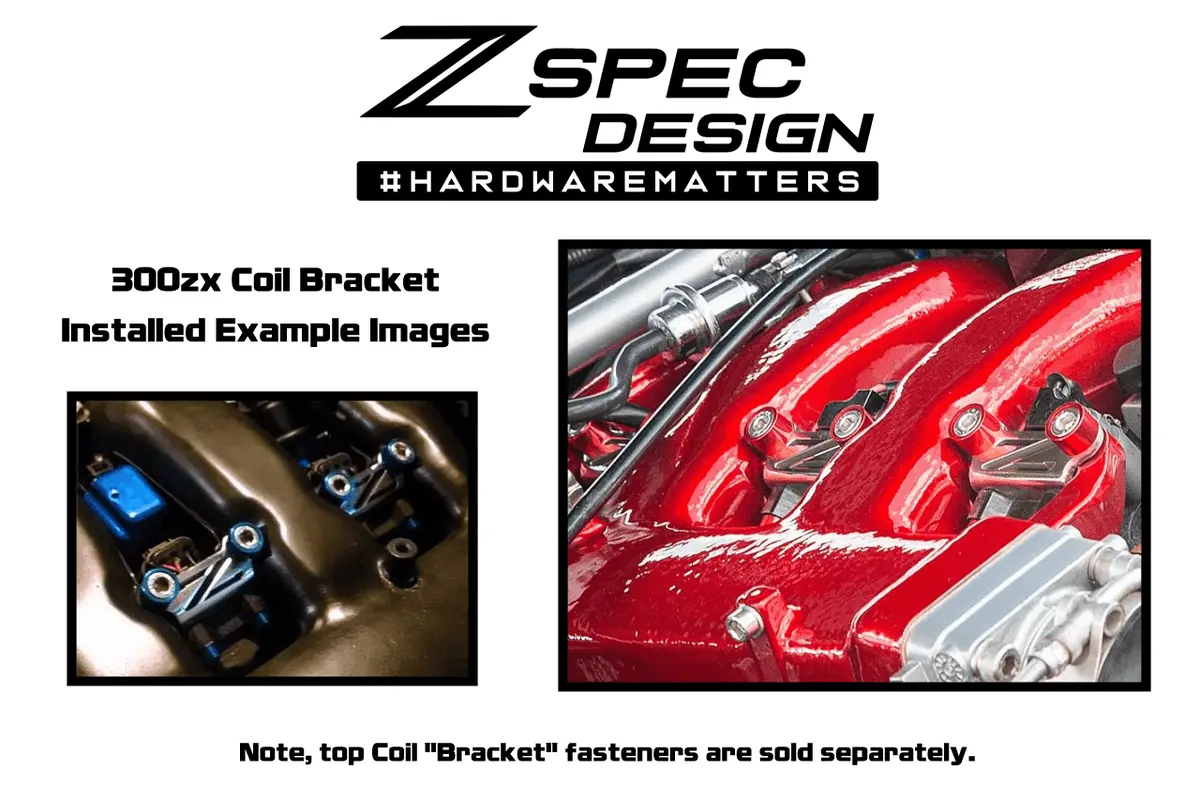 Zspec Coil Bracket Kit W/"Z" Cut-Out For Nissan Z32 300Zx, Stainless 3