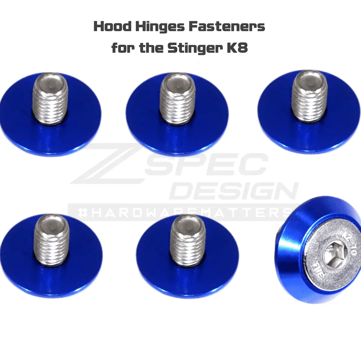 Zspec Hood Hinges Fastener Kit For '18+ Stinger Gt, Stainless & Billet Hardware 3
