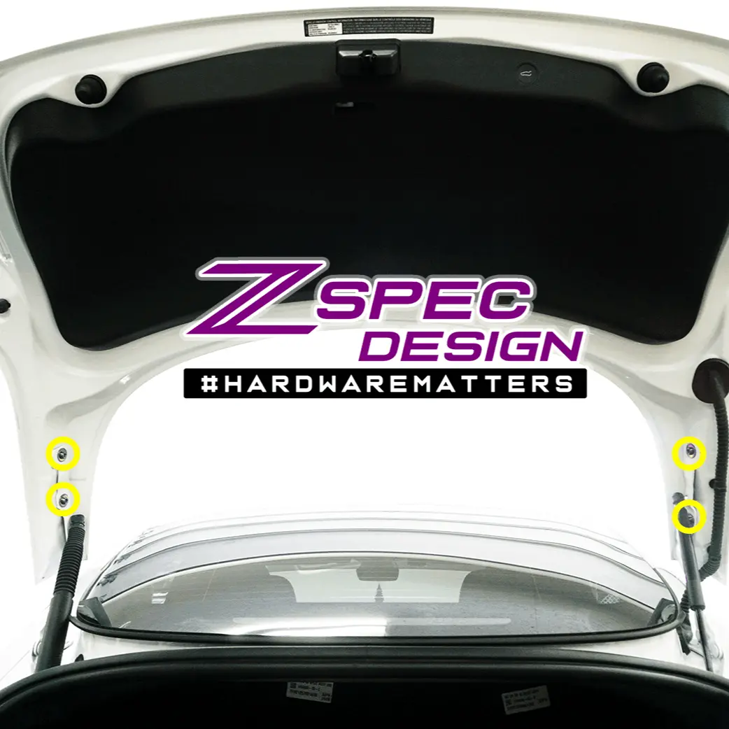Zspec Stage-3 Dress Up Bolts® Fastener Kit For The Tesla Model 3, Grade-5 Titanium 6