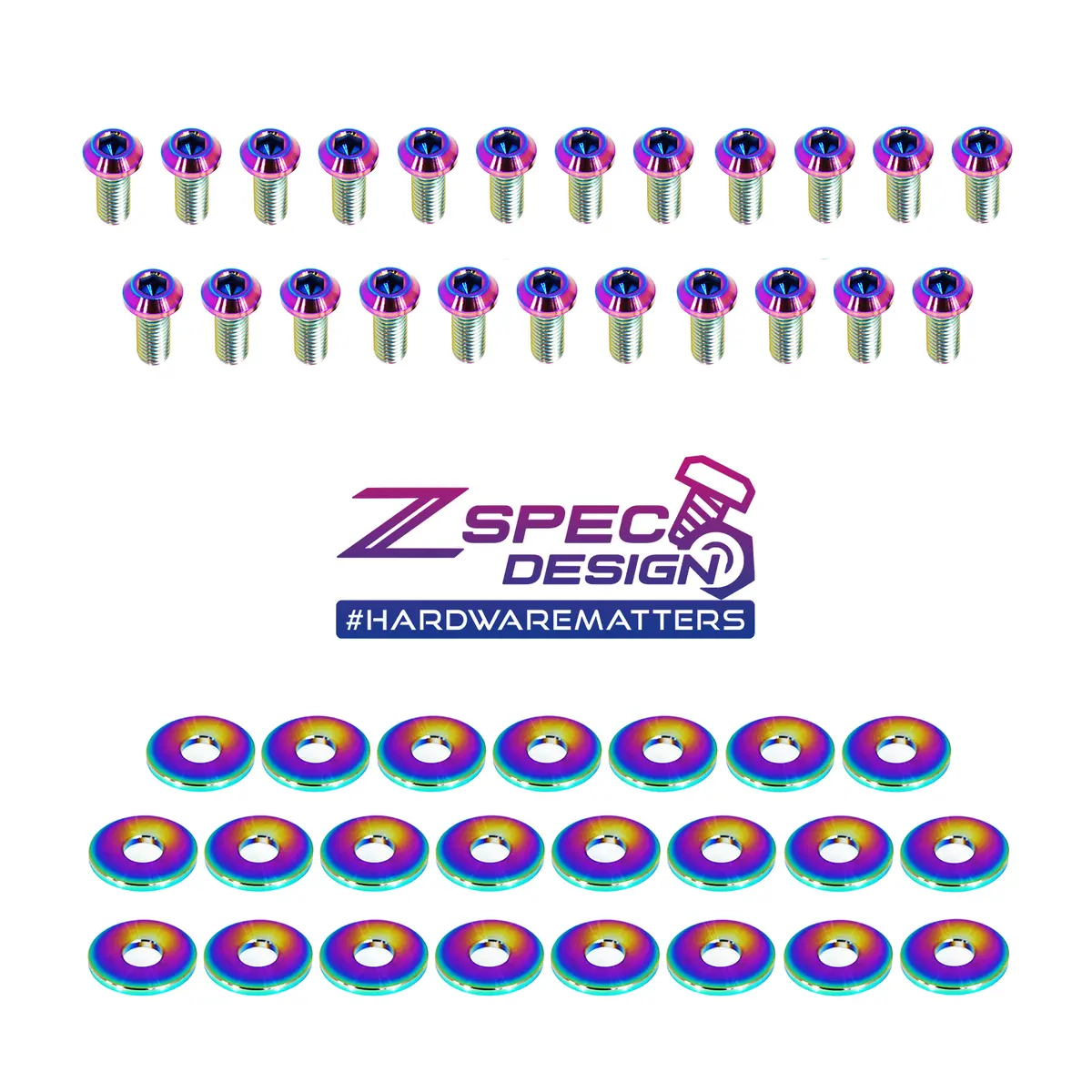 Zspec Utili-Track Sides & Rear Fastener Kit For '05+ Nissan Frontier D40/D41, Titanium 4