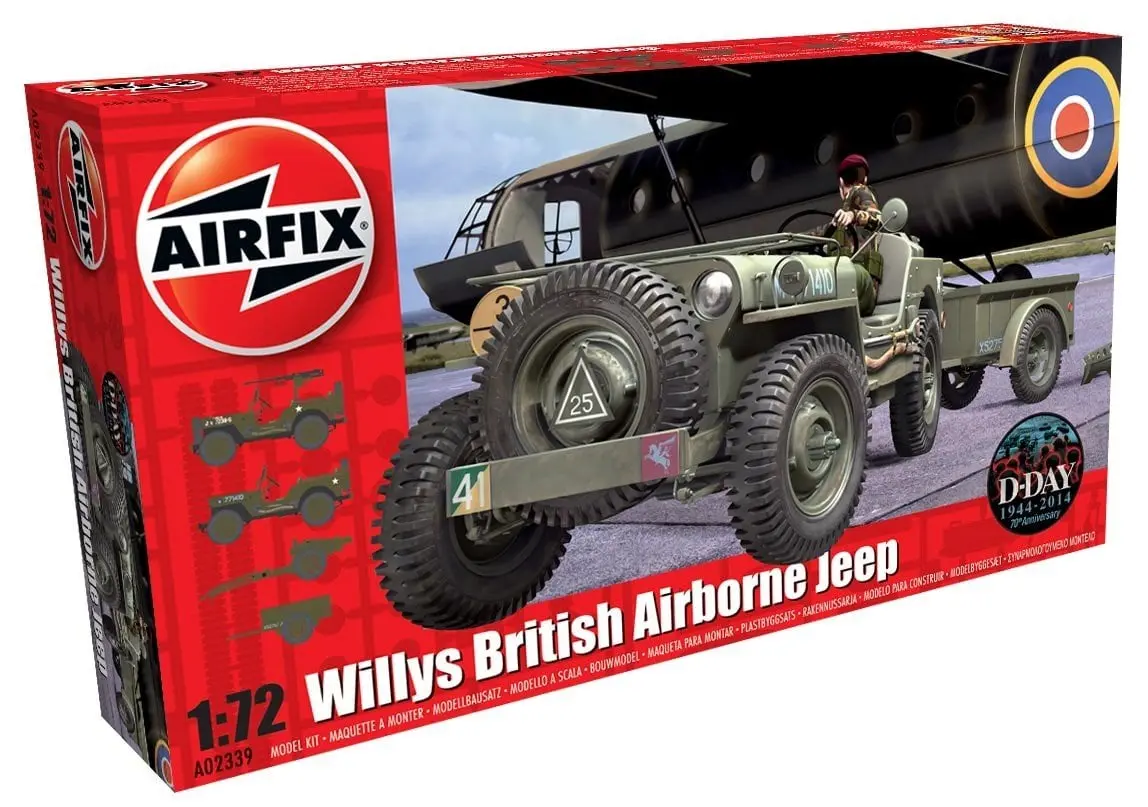 Airfix 1/72 Willys British Airborne Jeep 1/72 A02339 1
