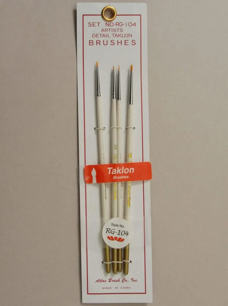 Atlas Brush #Rg-104 Taklon 4Pc Detail Brush Set 1