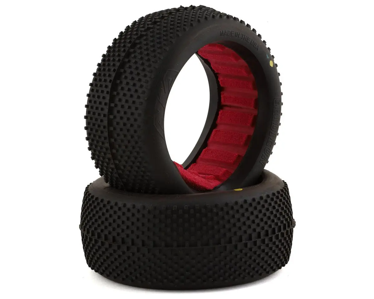 Gridiron 1/8 Buggy Tires W/ Red Inserts, Soft Long Wear (2) 1