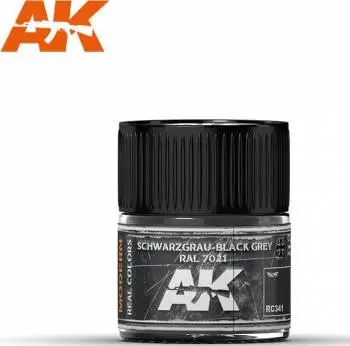 Real Colors Acrylic Lacquer Paint 10Ml Ral7021 Schwarzgrau-Black 1
