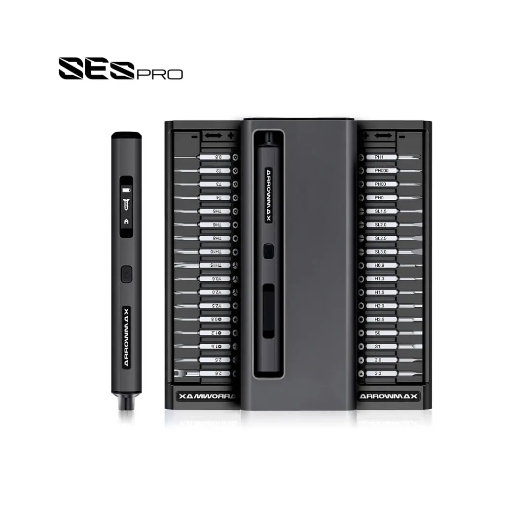 Ses Pro Smart Motion Electric Screwdriver Set, 34Pc, Black 1