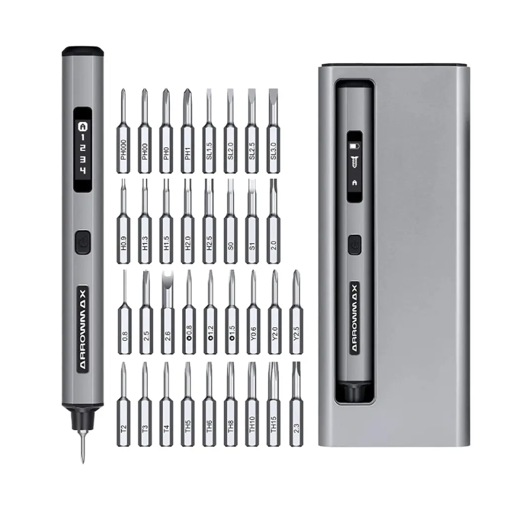 Ses Pro Smart Motion Electric Screwdriver Set, 34Pc, Gray 1