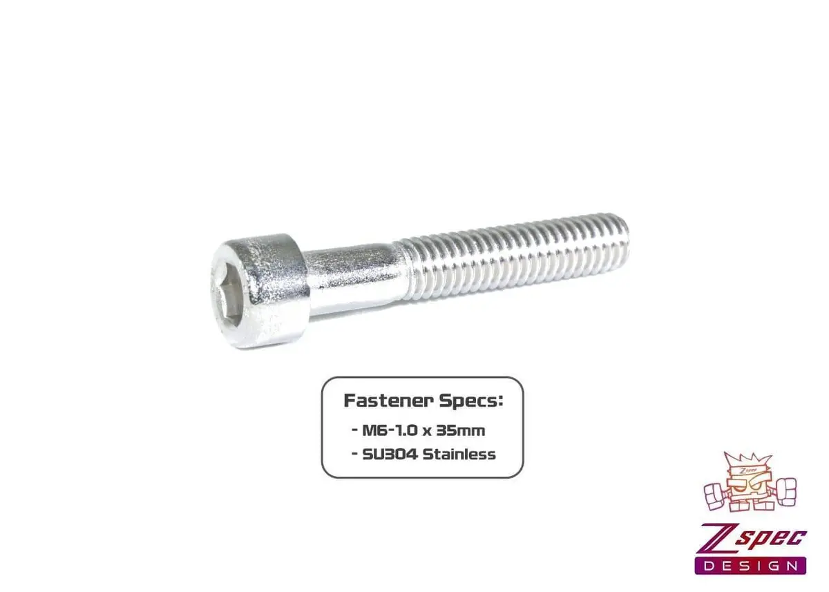 Zspec M6-1.0X35mm Socket-Cap Shsc Fasteners, Stainless, 10-Pack 2