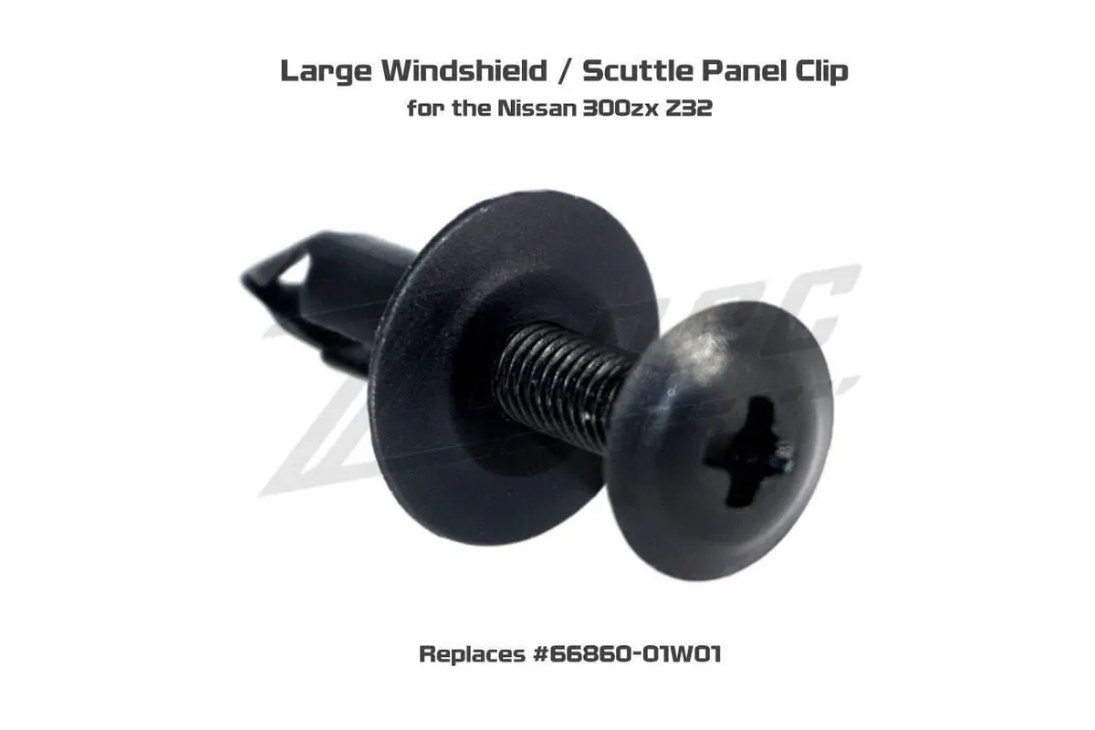 Zspec Oem-Style Cowl/Scuttle Panel Plastic Clip, Larger Round, For 90-96 Nissan 300Zx 2