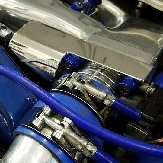 Zspec Black W/Z Throttle Spring Covers For '90-93 Nissan Z32 300Zx Early Plenums, Stainless 1
