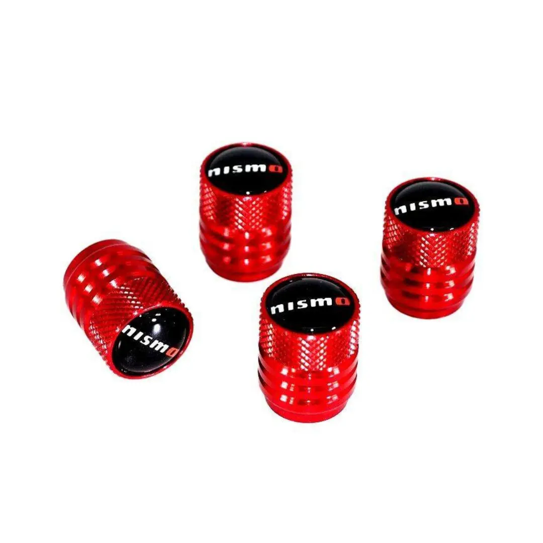 Nismo (Nissan) Tire Valve Stem Cap Set - Red 1