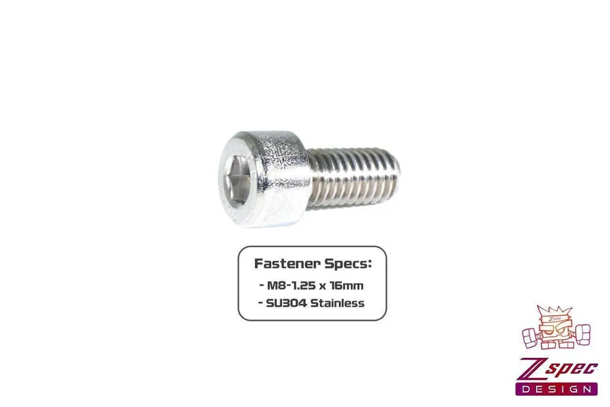 Zspec M8-1.25X16mm Socket-Cap Shsc Fasteners, Stainless, 10-Pack 2