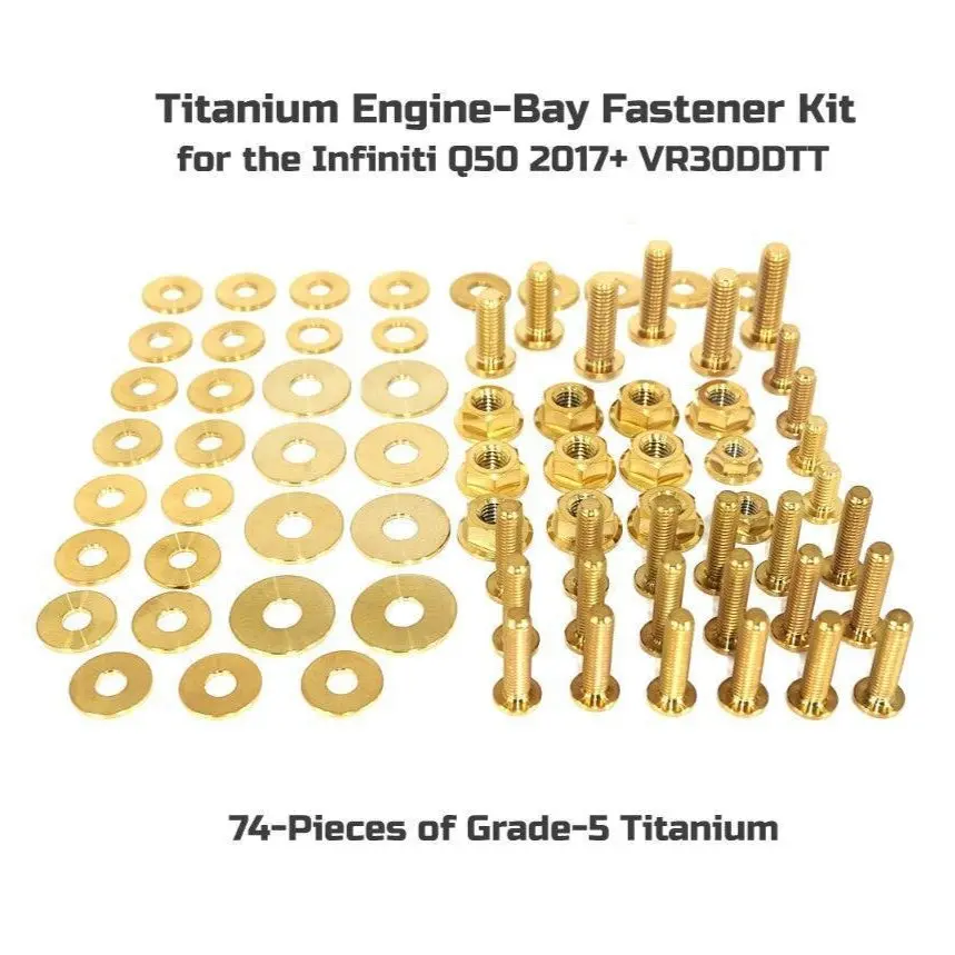 Zspec Stage-1 Dress Up Bolts® Fastener Kit For Infiniti Q50/Q60 W/Vr30ddtt, Titanium 3