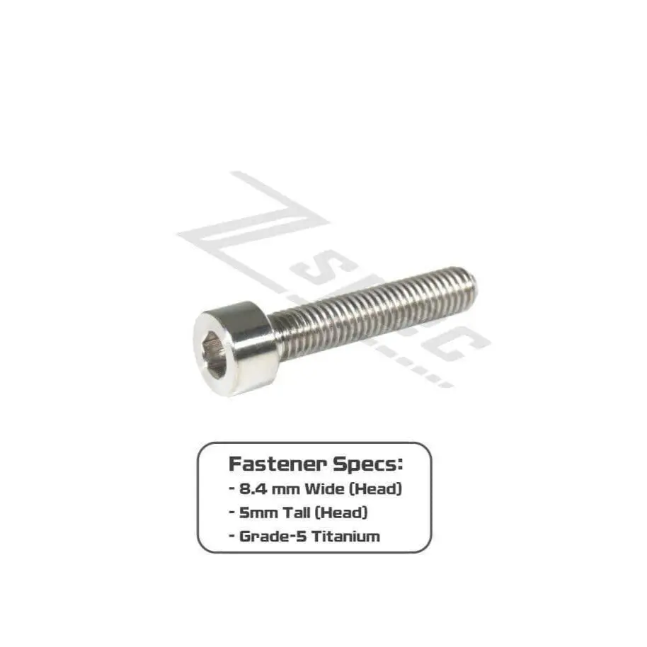 Zspec M5-0.8X25mm Shsc Fastener/Bolt, Socket Cap, Titanium Grade-5, Per Each 2