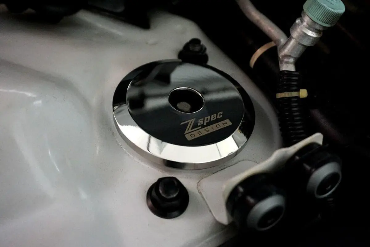 Zspec Shock Tower Covers, Polished Stainless, For '90-96 Nissan Z32 300Zx 2