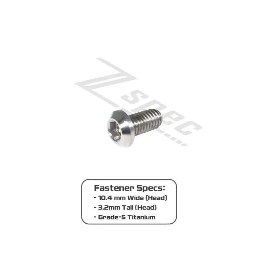 Zspec M6-1.0X12mm Dress Up Bolt® Fastener, Angled Head, Titanium Grade-5, Per Each 2
