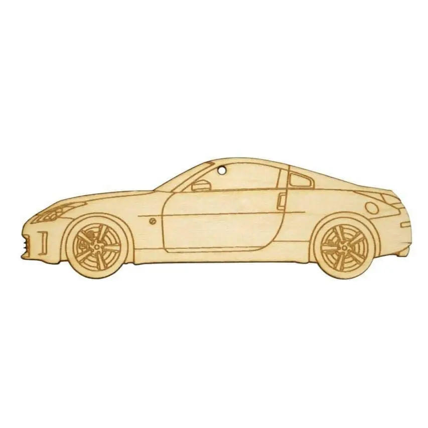 Zspec Laser-Engraved Wood Ornament, Style: Nissan 350Z Z33, Birch 1