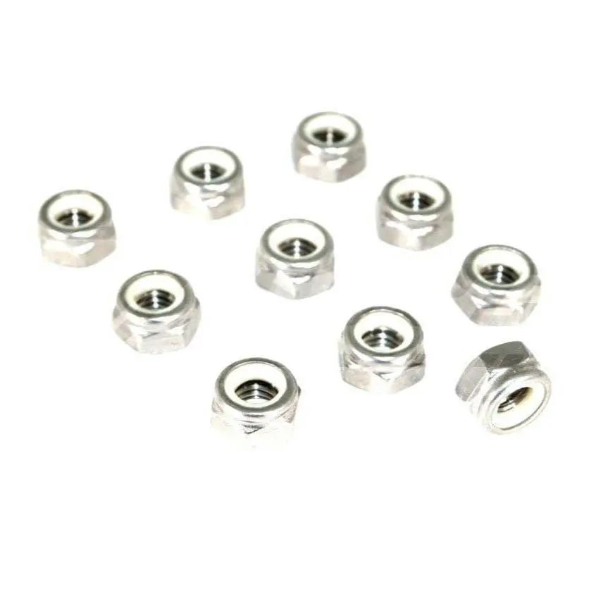 Zspec M8-1.25 Nylon Lock Nuts, Stainless Sus304, 10-Pack 1