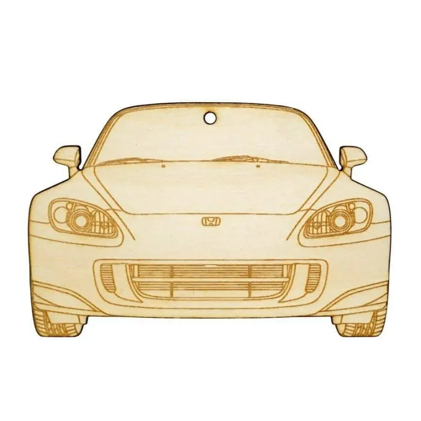 Zspec Laser-Engraved Wood Ornament, Style: Honda S2000, Birch 1