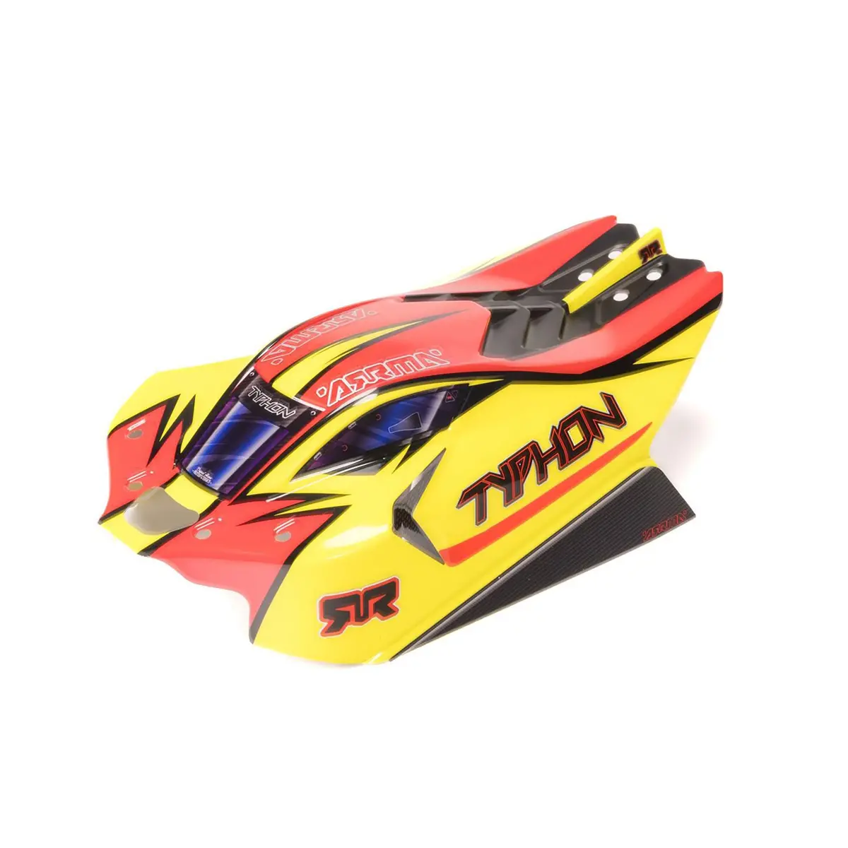 Typhon 4X4 Clipless Painted & Decaled Body, Yellow/Red 1