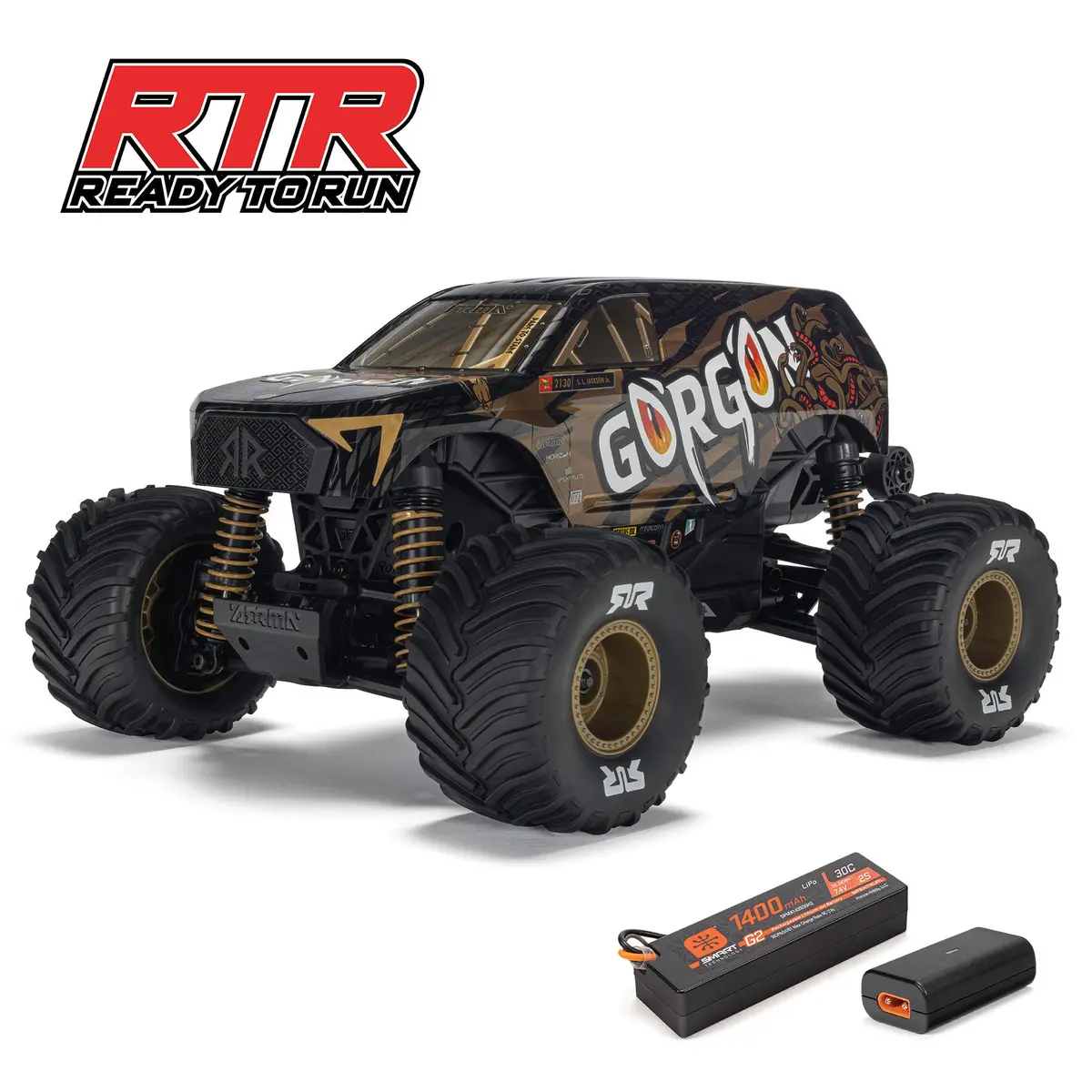 Gorgon Grom 1/16 4X4 Monster Truck Rtr Combo, Yellow 1