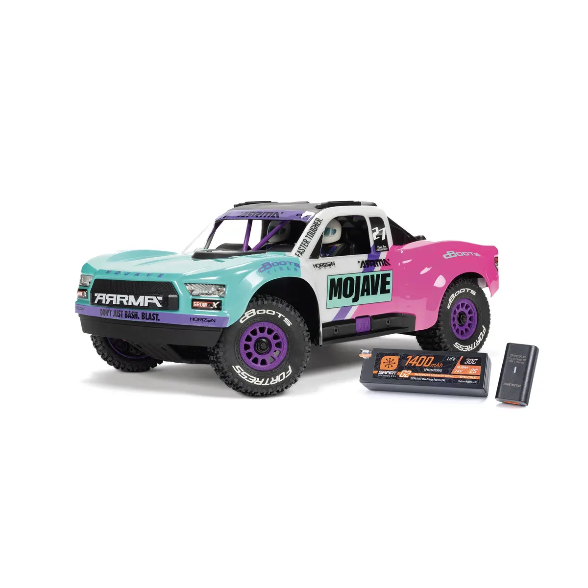 Mojave Grom Blx Small Scale 4Wd Desert Truck Rtr Combo, Teal 1