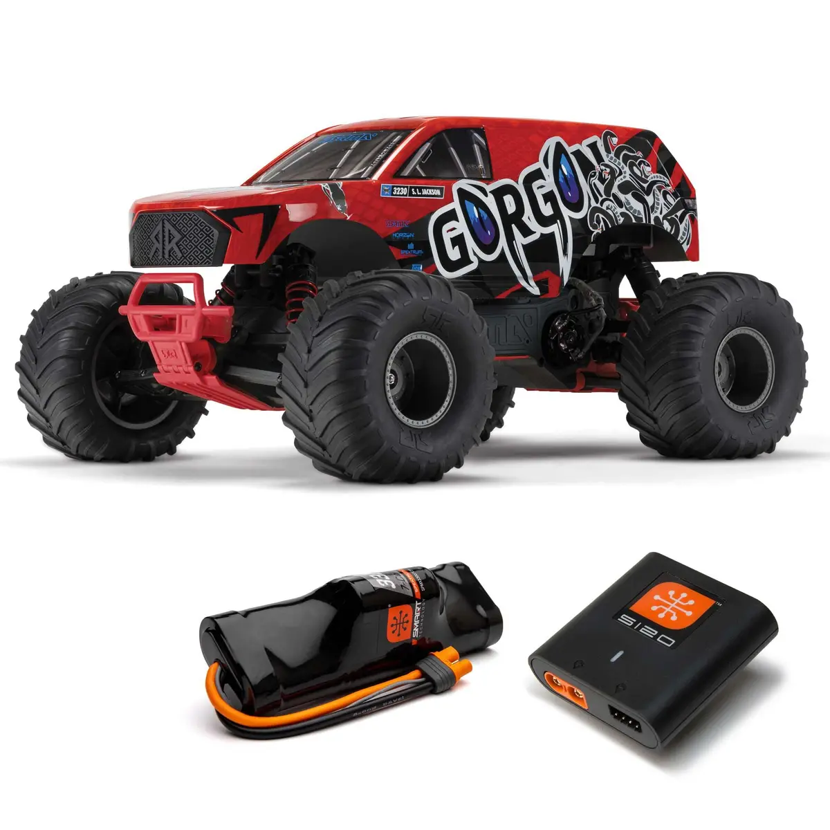 Gorgon 1/10 2Wd Monster Truck Rtr, Red 1
